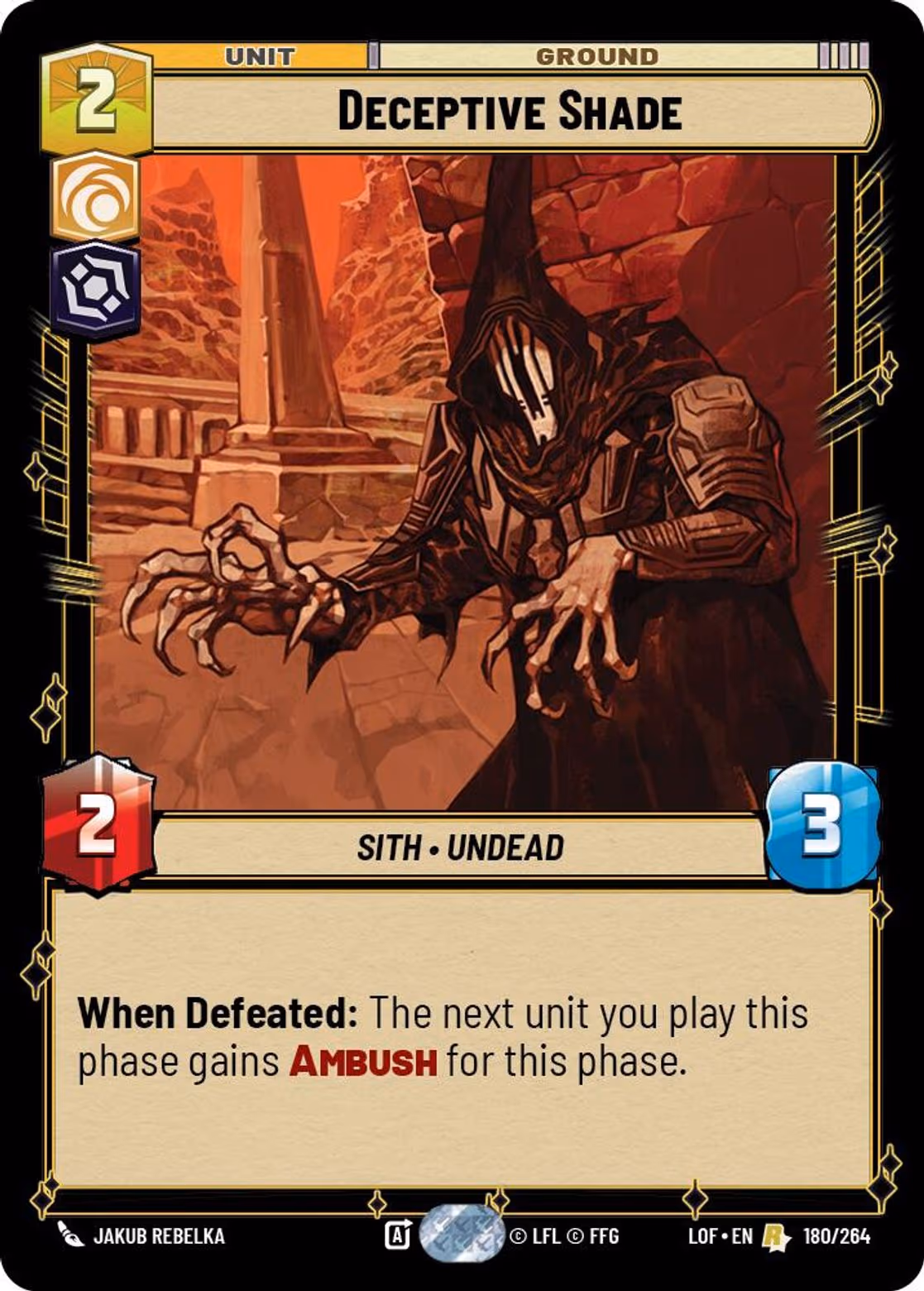 Deceptive Shade LOF-180 Star Wars Unlimited card