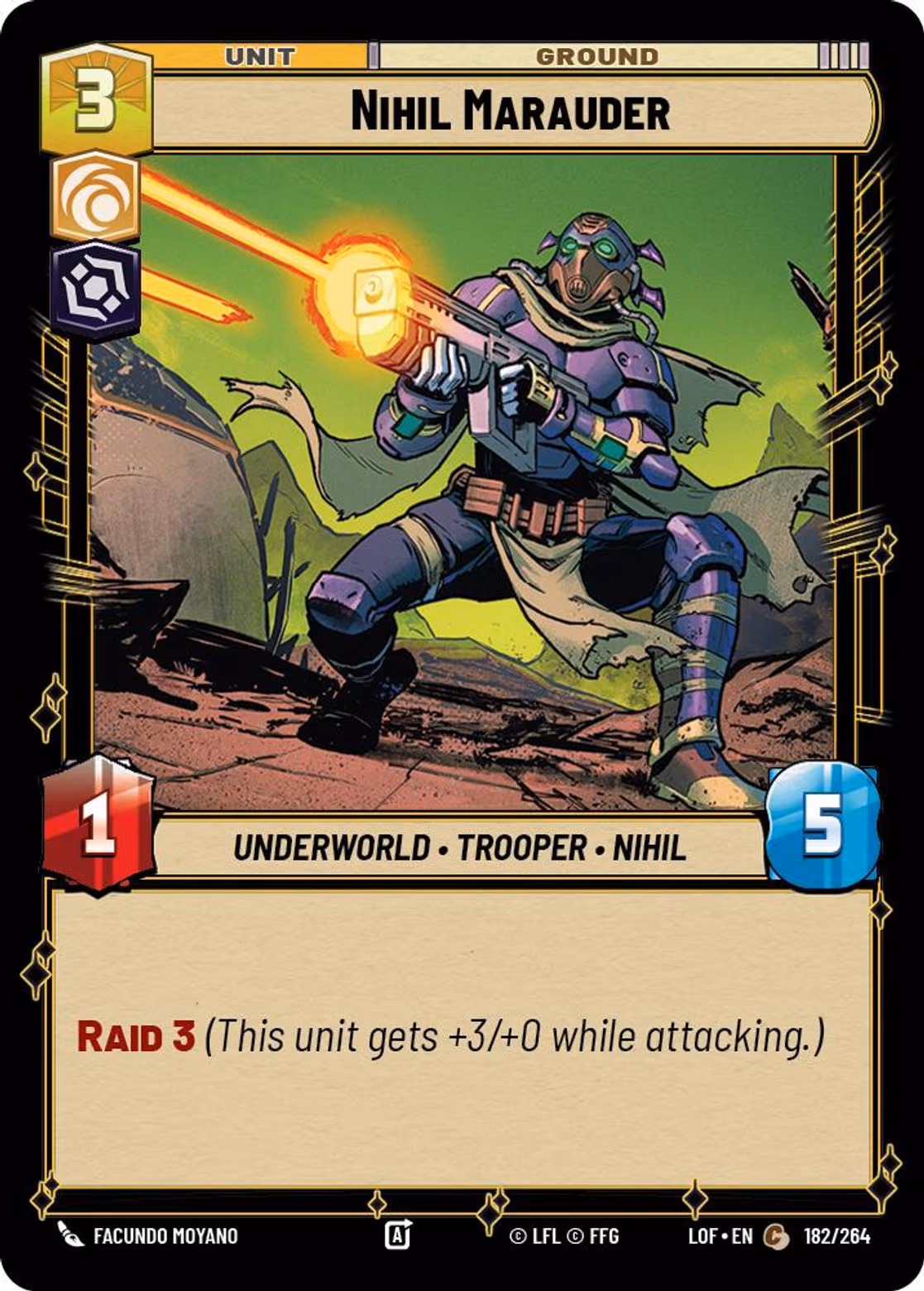Nihil Marauder LOF-182 Star Wars Unlimited card