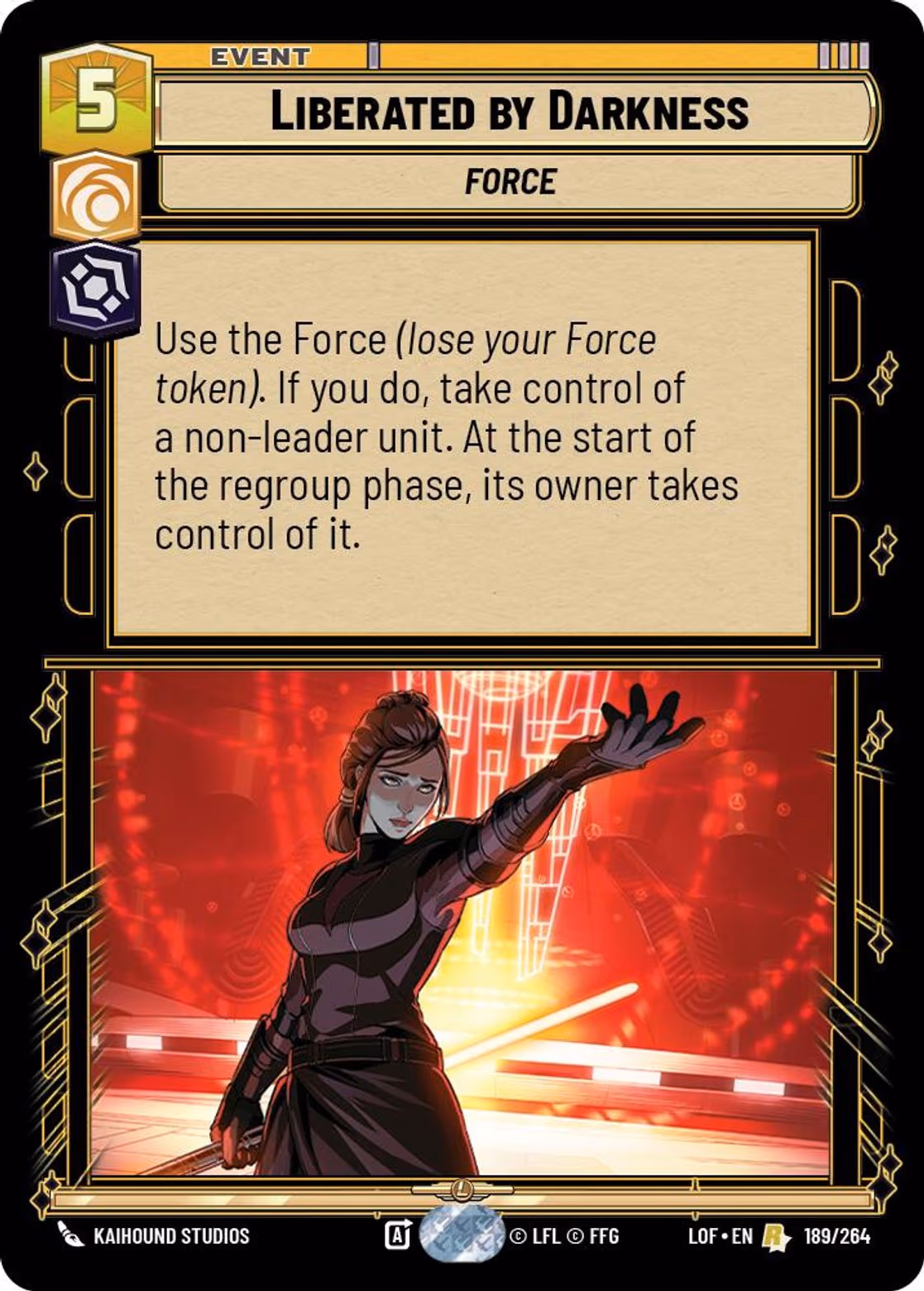 Liberated by Darkness LOF-189 Star Wars Unlimited card