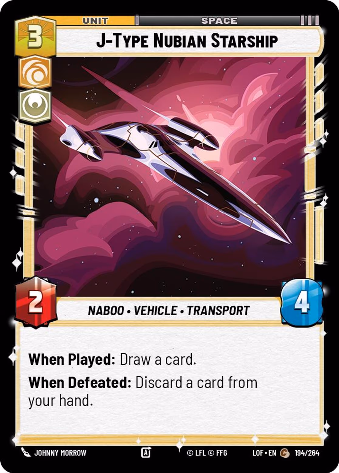 J-Type Nubian Starship LOF-194 Star Wars Unlimited card