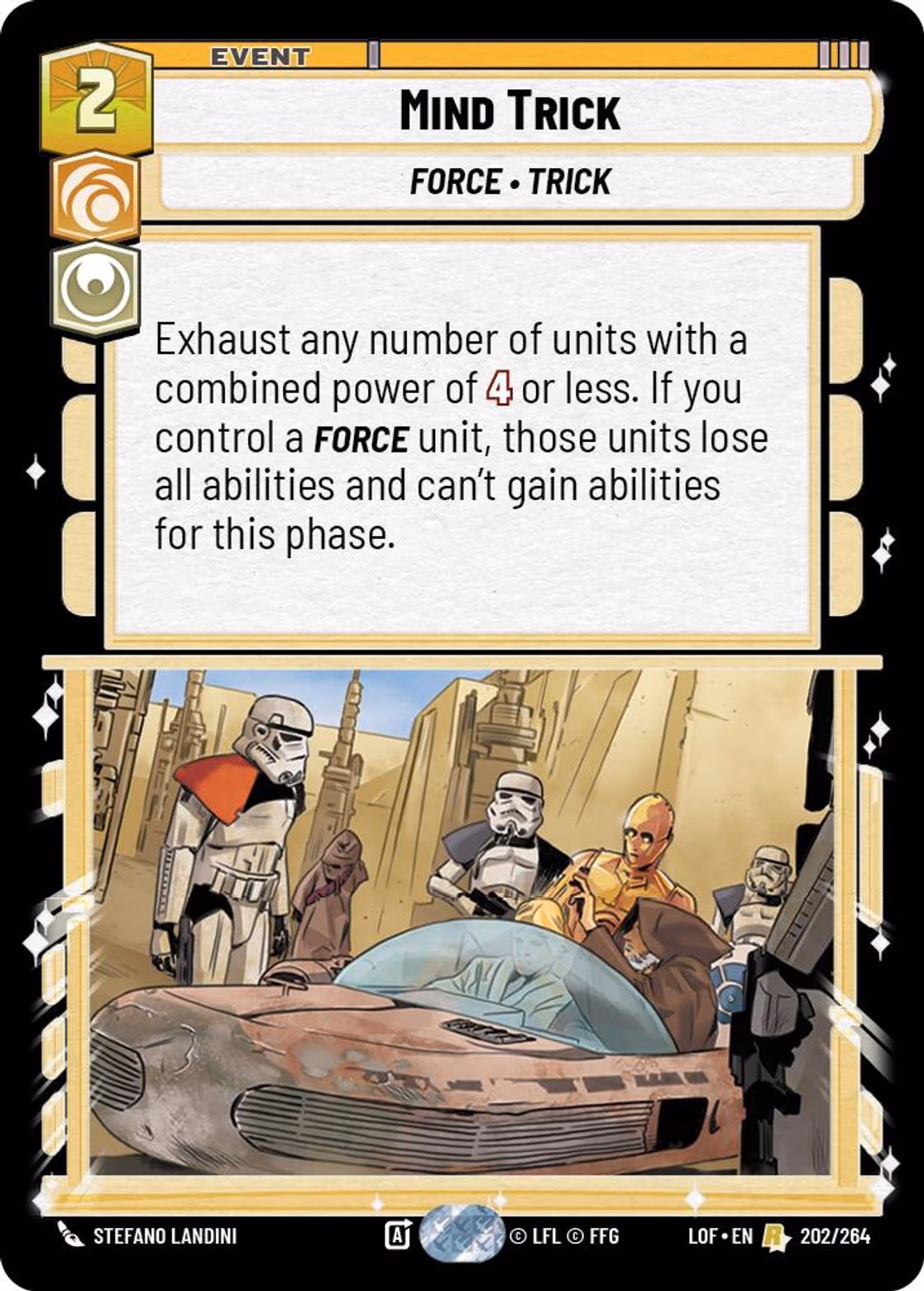 Mind Trick LOF-202 Star Wars Unlimited card