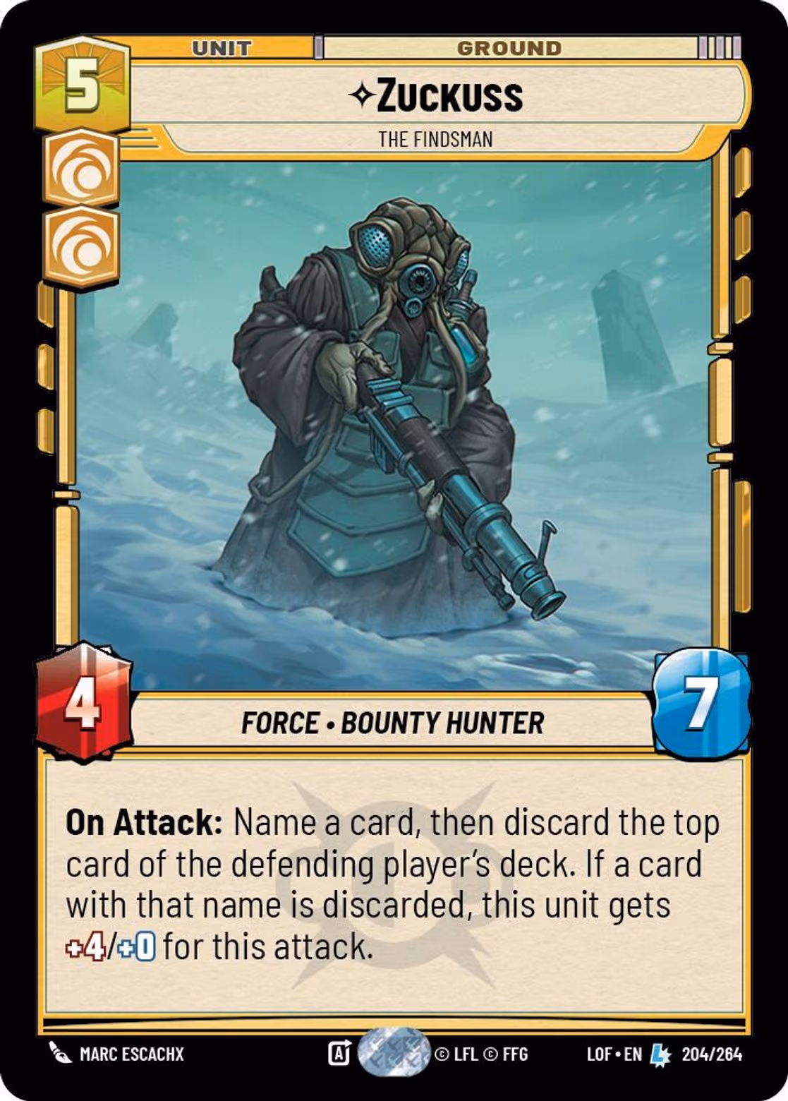 Zuckuss - The Findsman LOF-204 Star Wars Unlimited card