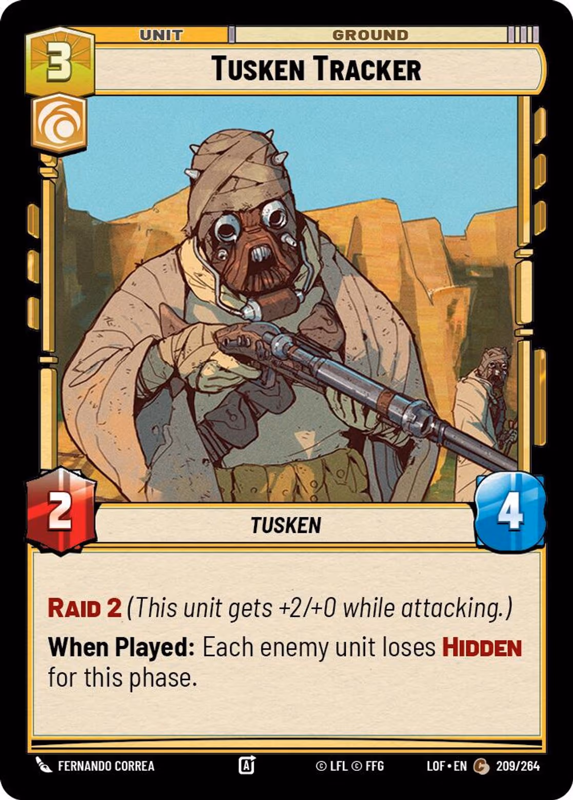 Tusken Tracker LOF-209 Star Wars Unlimited card