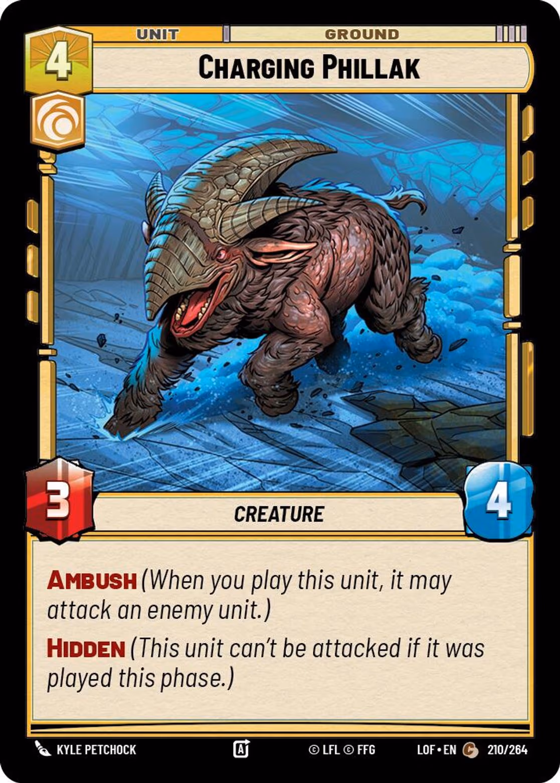 Charging Phillak LOF-210 Star Wars Unlimited card