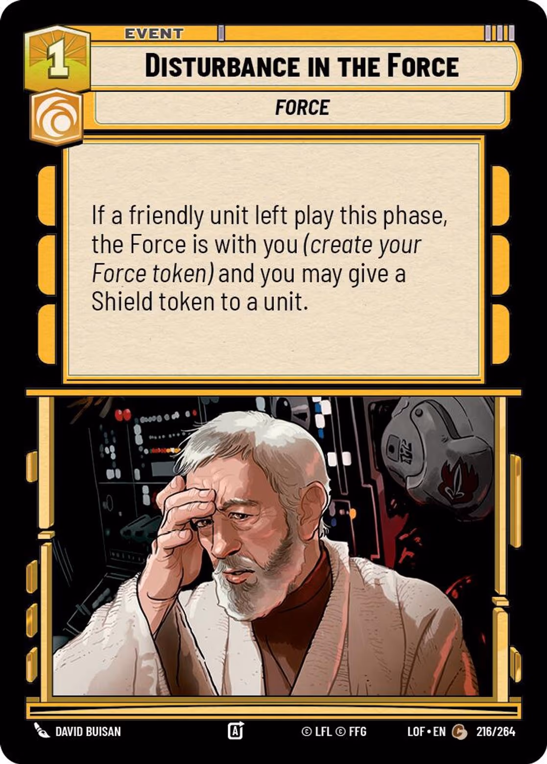 Disturbance in the Force LOF-216 Star Wars Unlimited card
