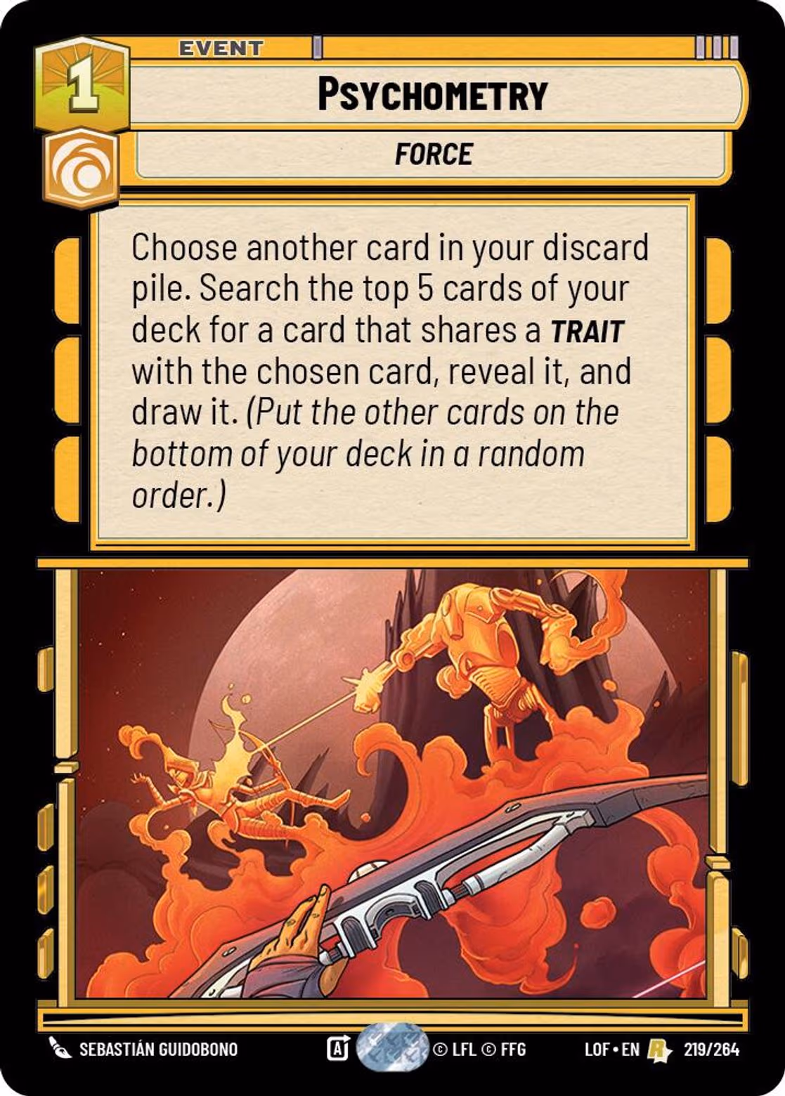 Psychometry LOF-219 Star Wars Unlimited card