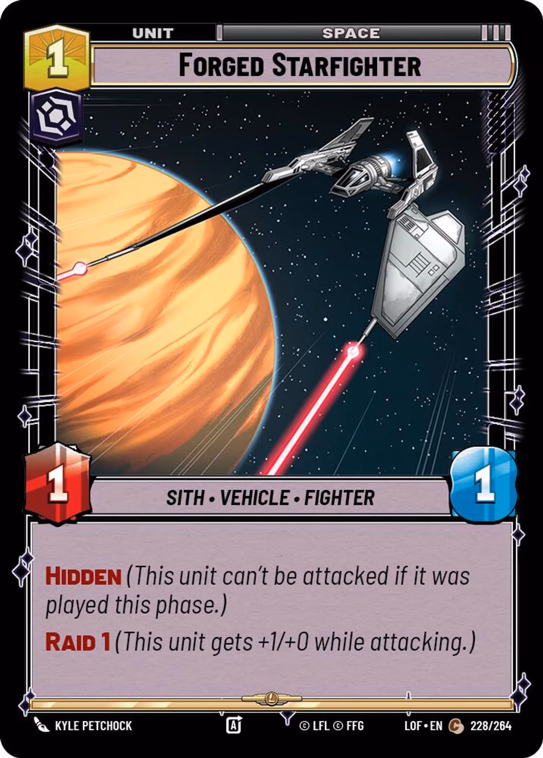 Forged Starfighter LOF-228 Star Wars Unlimited card