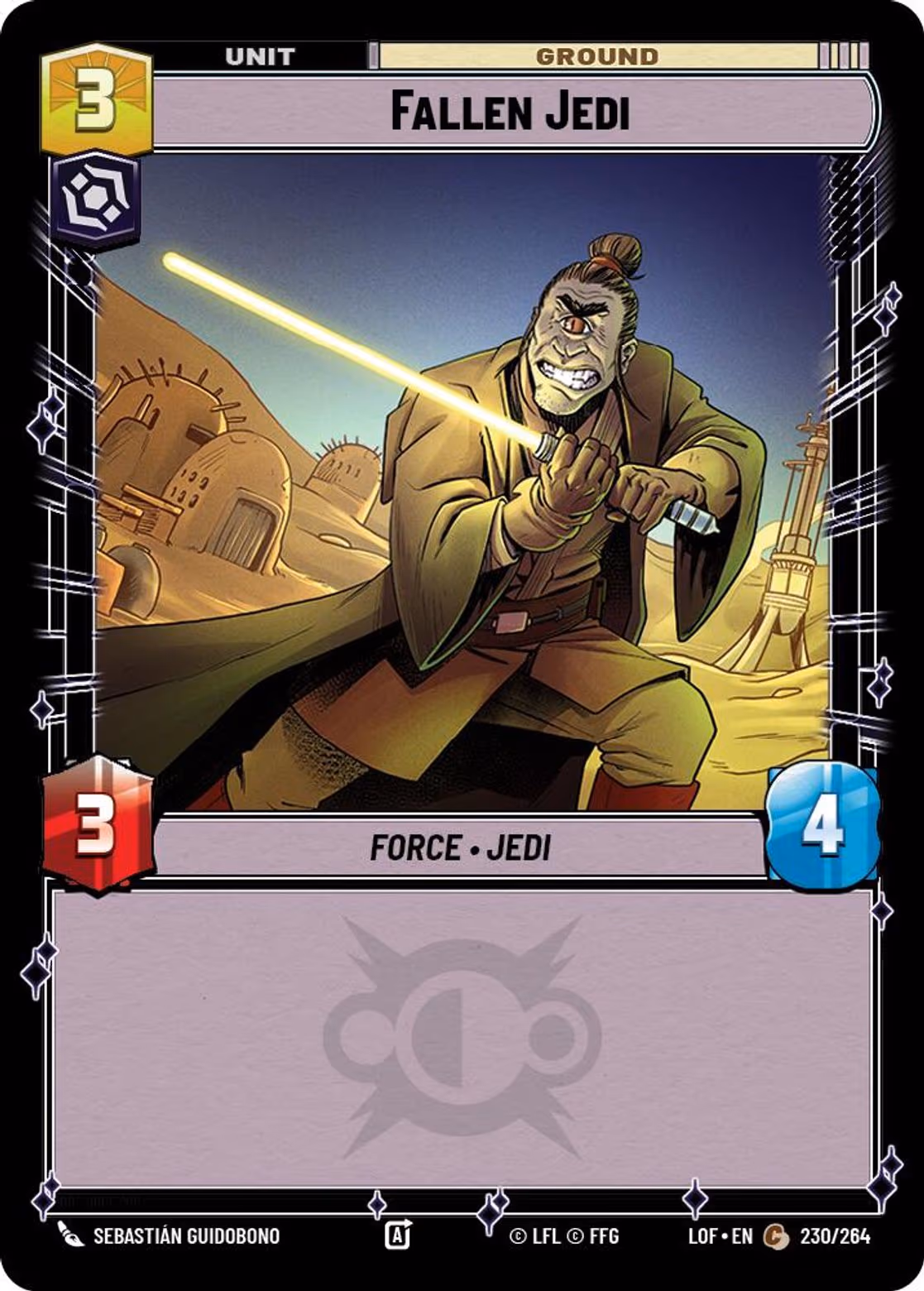 Fallen Jedi LOF-230 Star Wars Unlimited card