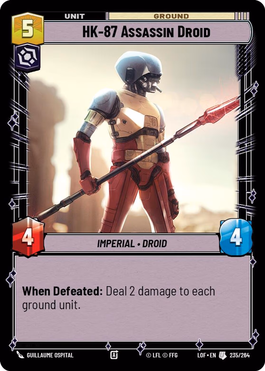 HK-87 Assassin Droid LOF-235 Star Wars Unlimited card