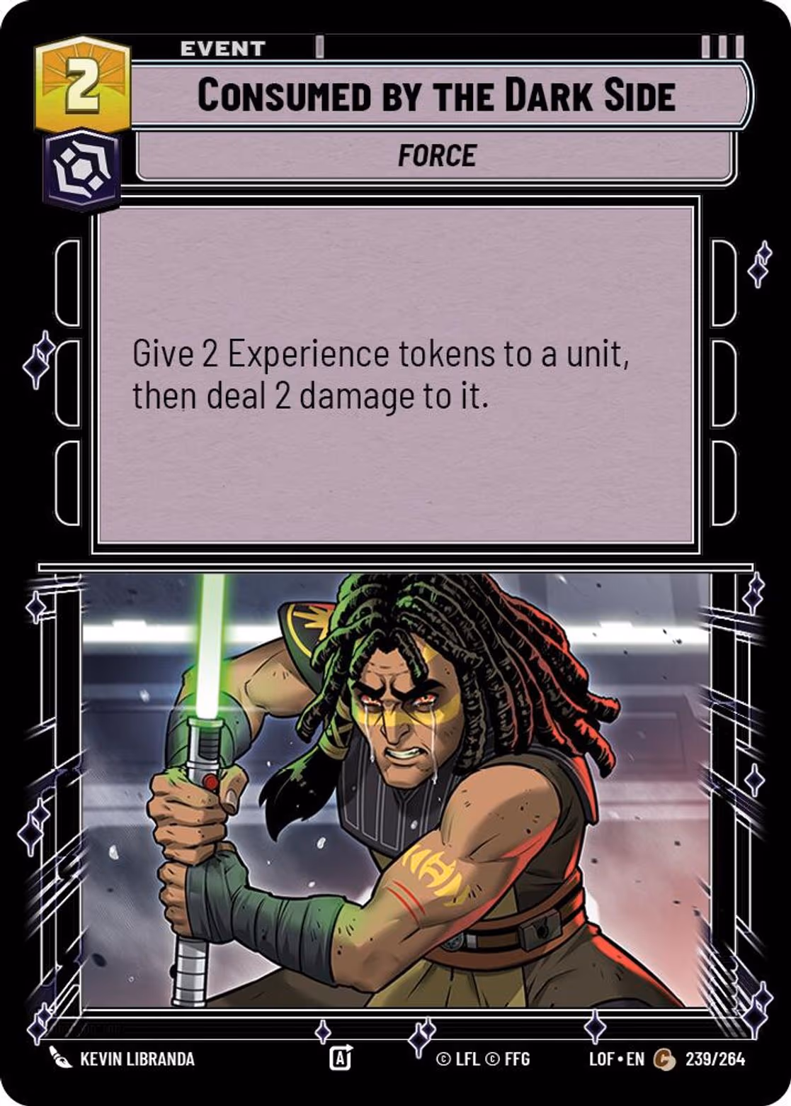 Consumed by the Dark Side LOF-239 Star Wars Unlimited card