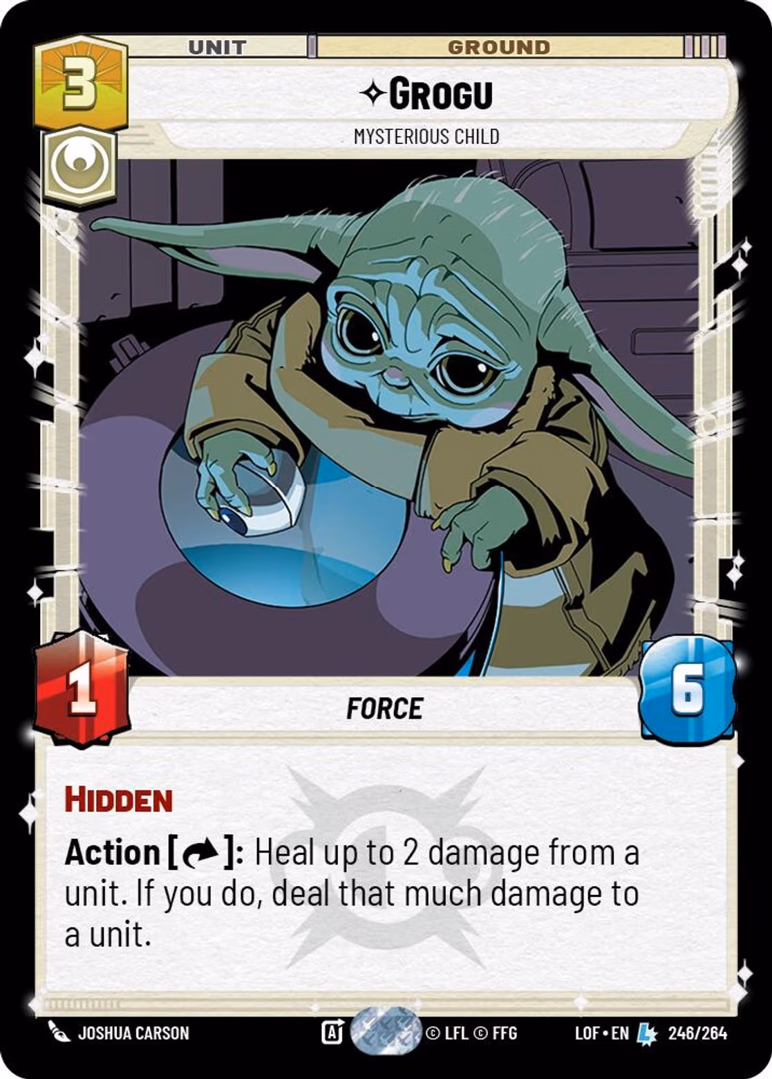 Grogu - Mysterious Child LOF-246 Star Wars Unlimited card