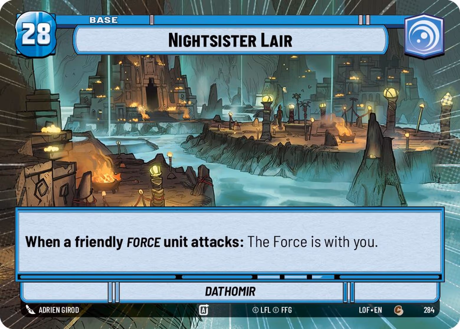 Nightsister Lair - Dathomir LOF-284 Hyperspace Star Wars Unlimited card