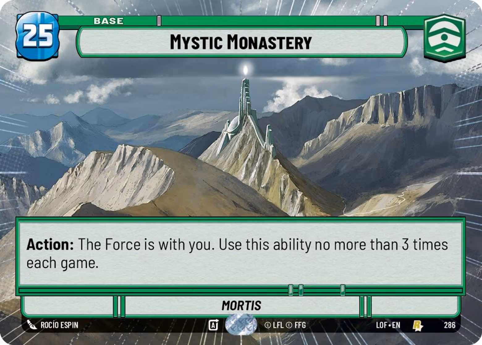 Mystic Monastery - Mortis LOF-286 Hyperspace Star Wars Unlimited card