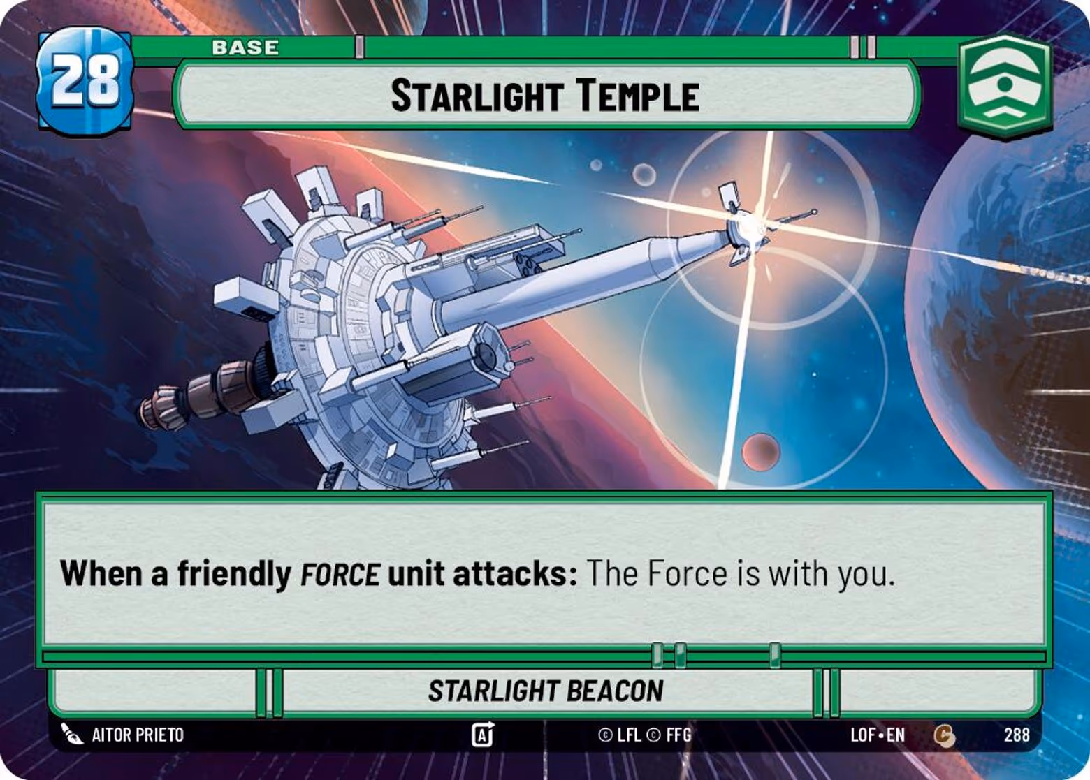 Starlight Temple - Starlight Beacon LOF-288 Hyperspace Star Wars Unlimited card