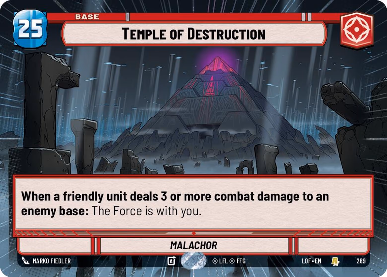 Temple of Destruction - Malachor LOF-289 Hyperspace Star Wars Unlimited card
