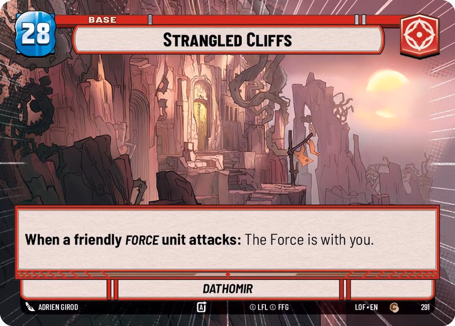 Strangled Cliffs - Dathomir LOF-291 Hyperspace Star Wars Unlimited card