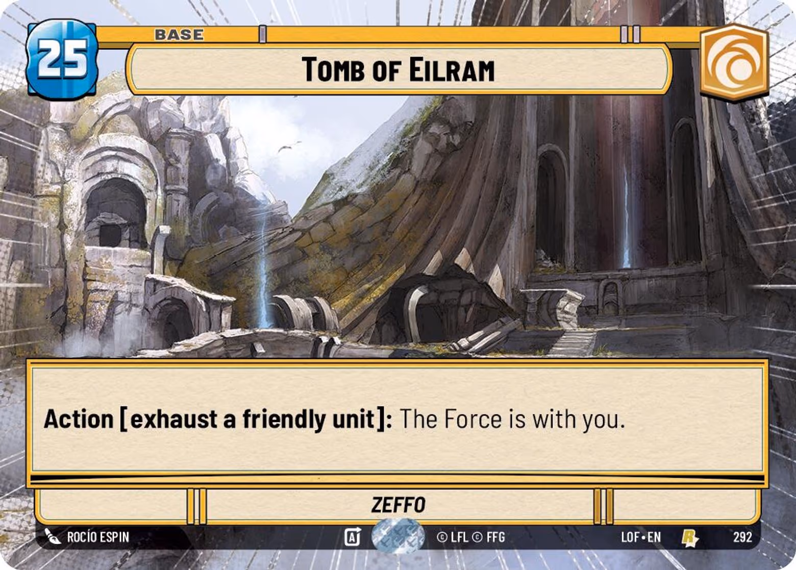 Tomb of Eilram - Zeffo LOF-292 Hyperspace Star Wars Unlimited card