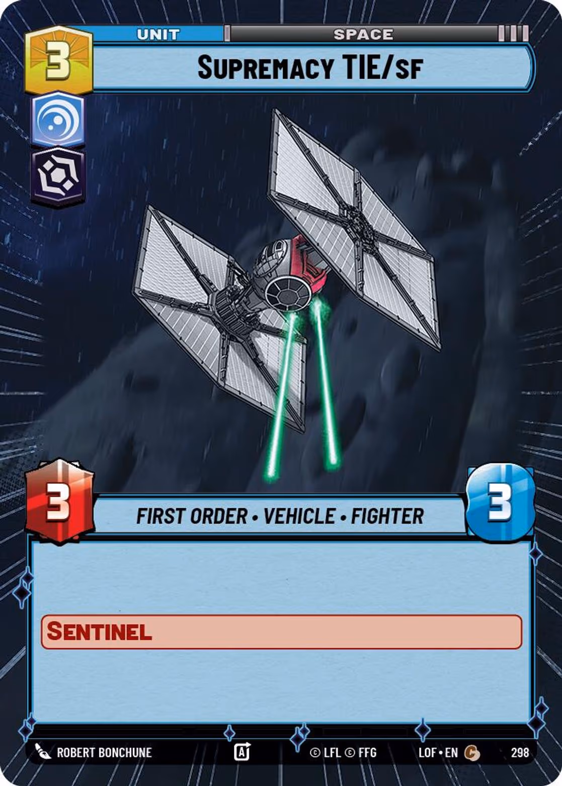 Supremacy TIE/sf LOF-298 Hyperspace Star Wars Unlimited card
