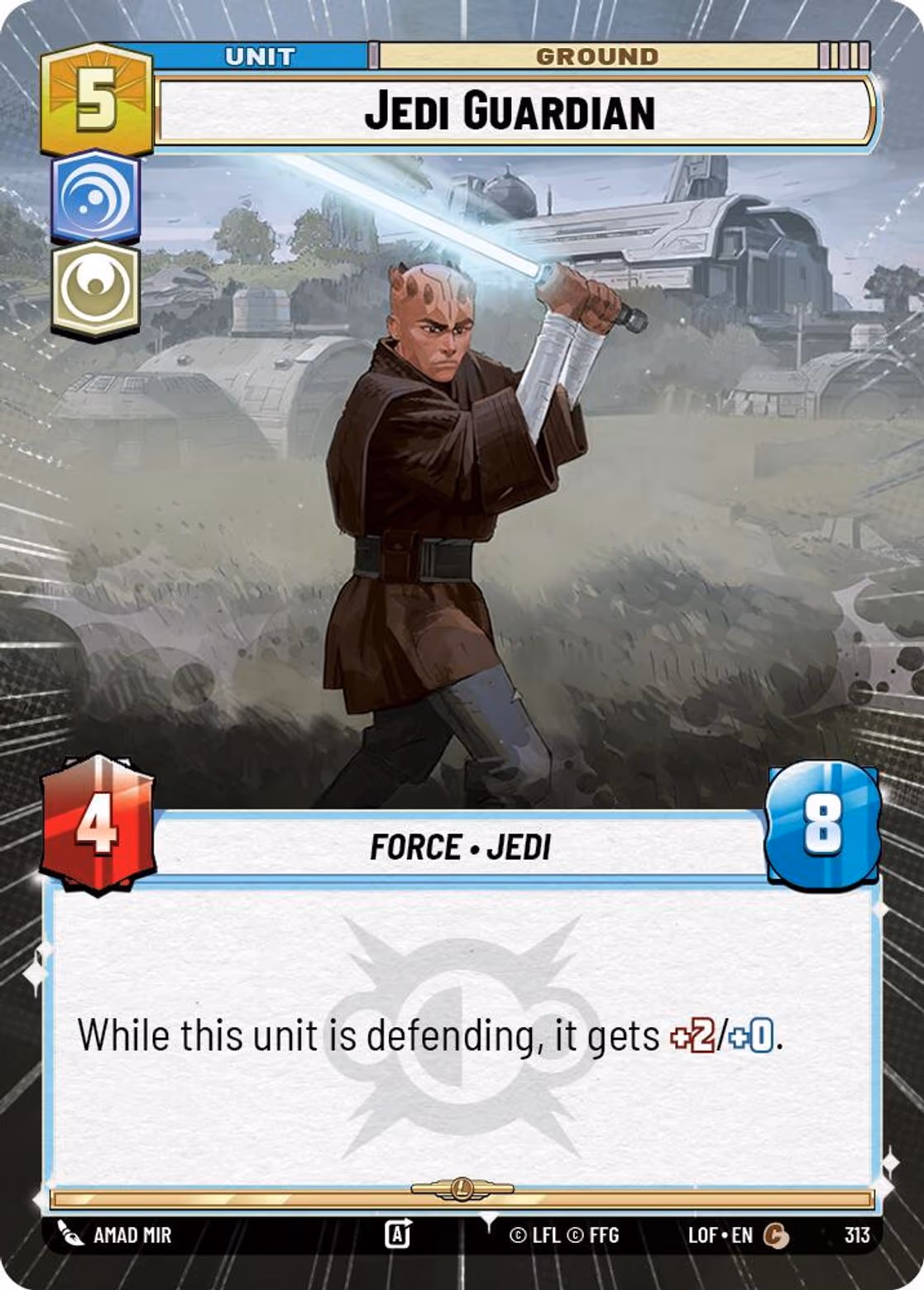 Jedi Guardian LOF-313 Hyperspace Star Wars Unlimited card