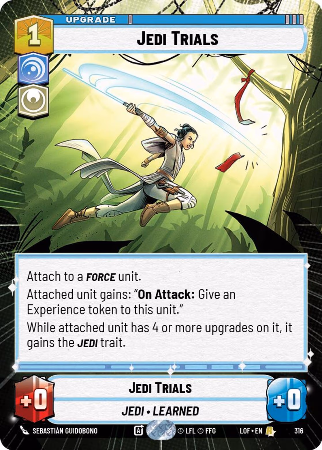Jedi Trials LOF-316 Hyperspace Star Wars Unlimited card