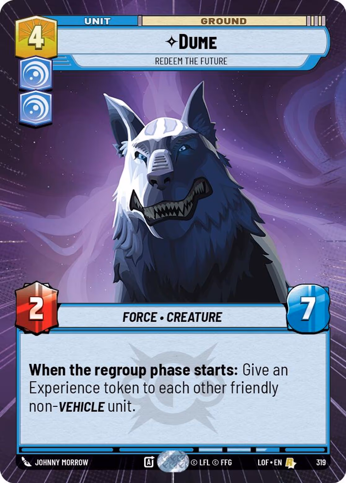 Dume - Redeem the Future LOF-319 Hyperspace Star Wars Unlimited card