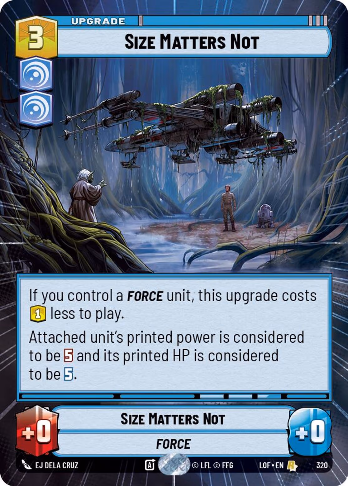 Size Matters Not LOF-320 Hyperspace Star Wars Unlimited card