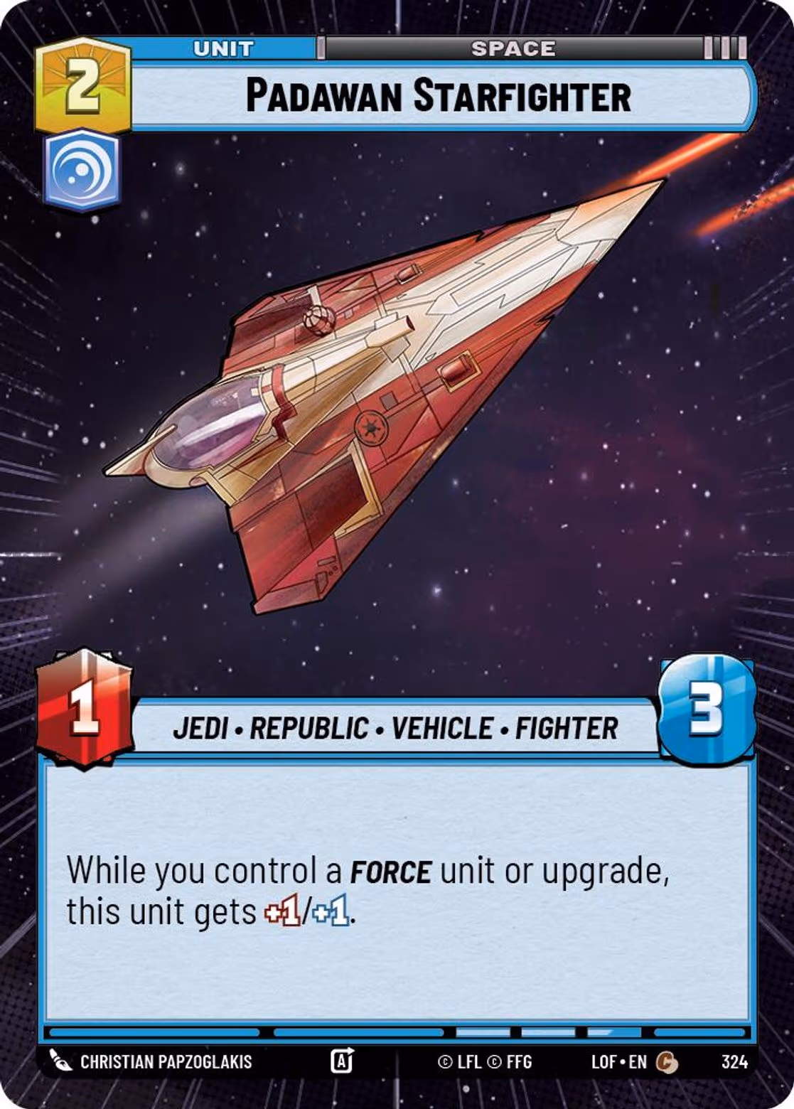 Padawan Starfighter LOF-324 Hyperspace Star Wars Unlimited card