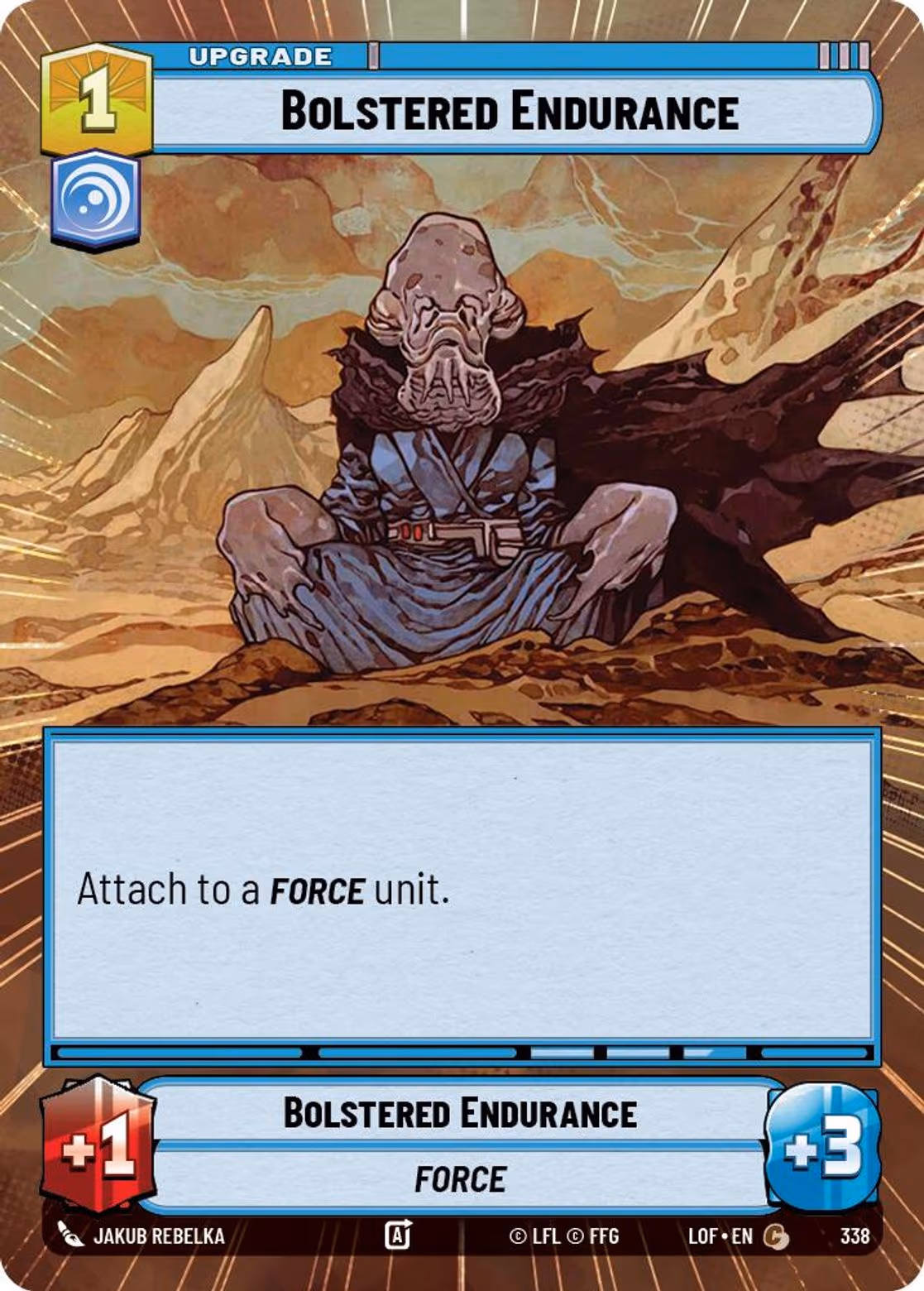 Bolstered Endurance LOF-338 Hyperspace Star Wars Unlimited card