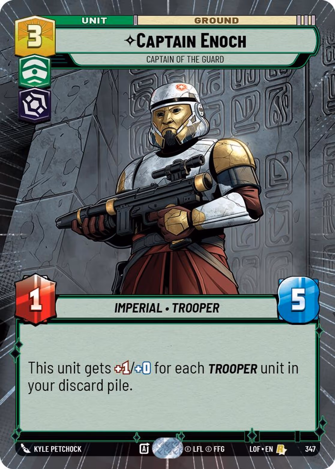 Captain Enoch - Captain of the Guard LOF-347 Hyperspace Star Wars Unlimited card