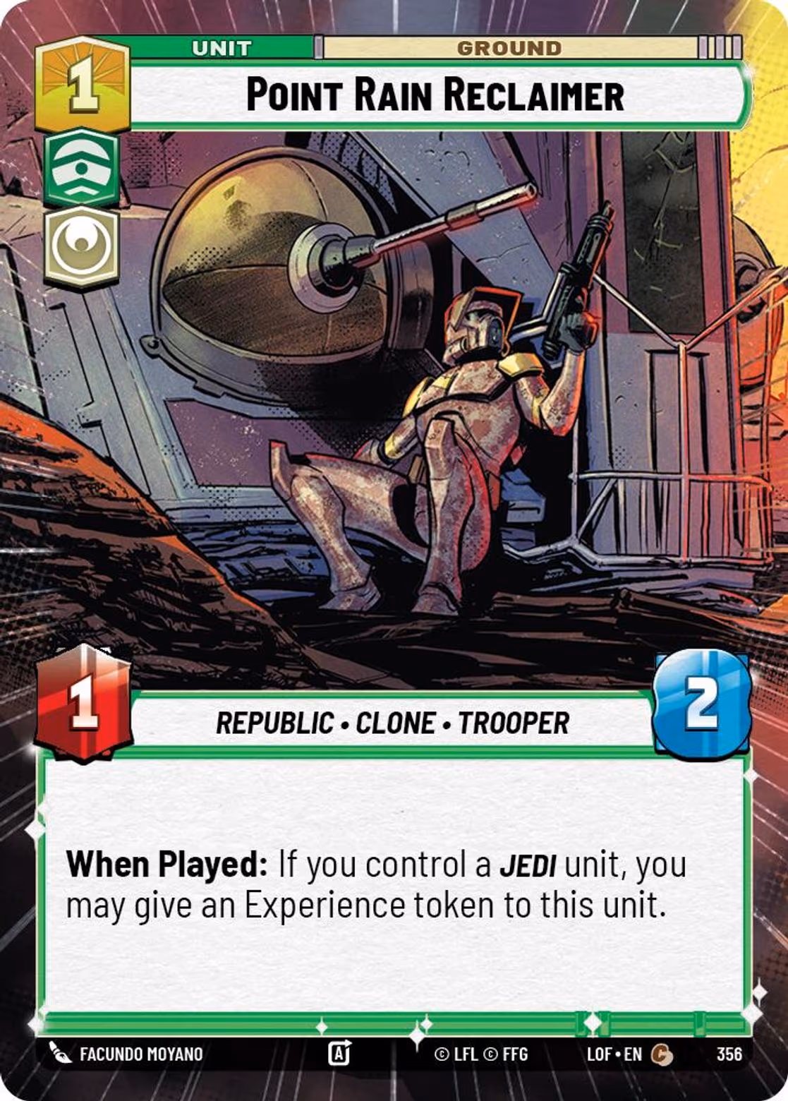 Point Rain Reclaimer LOF-356 Hyperspace Star Wars Unlimited card