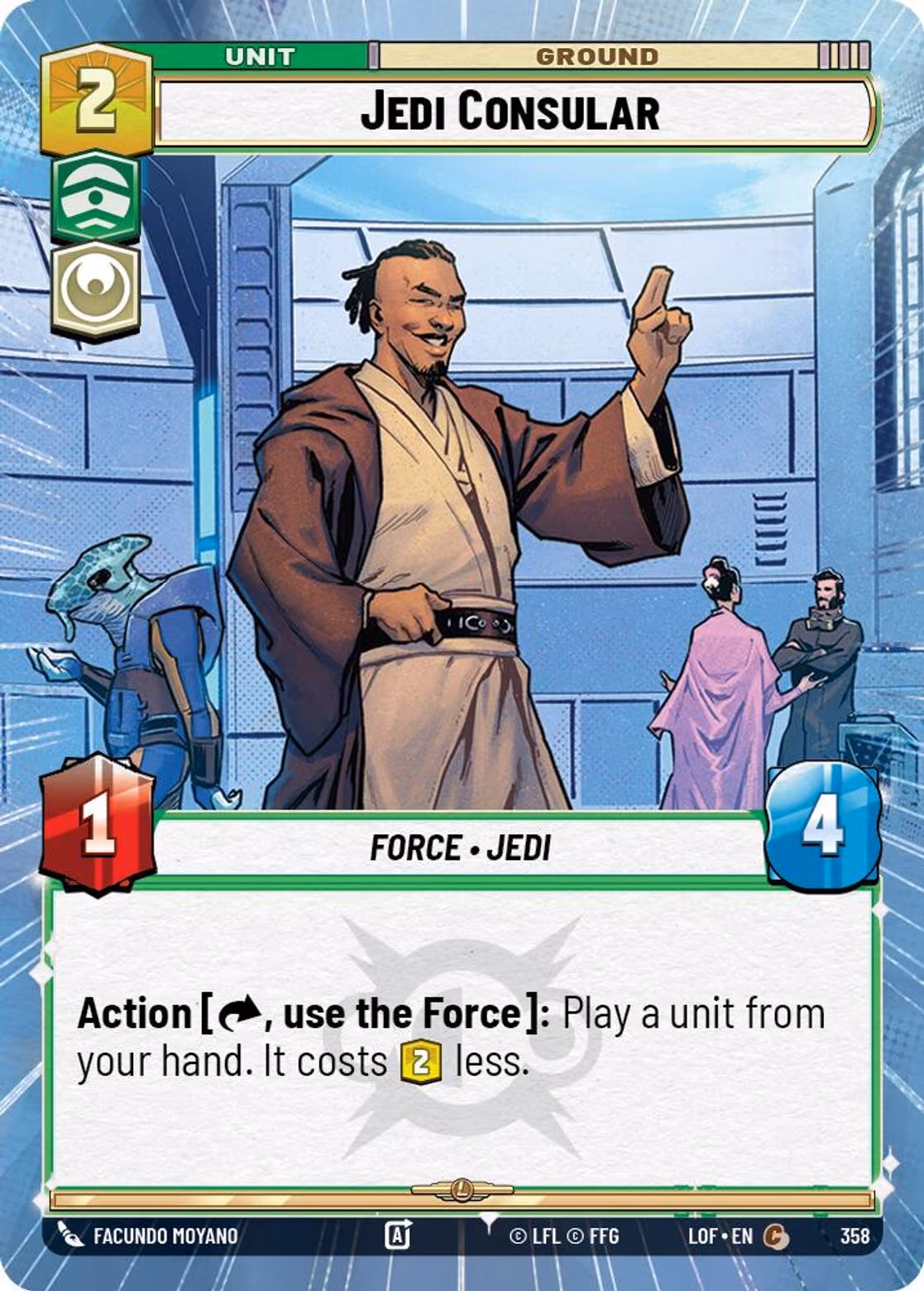 Jedi Consular LOF-358 Hyperspace Star Wars Unlimited card