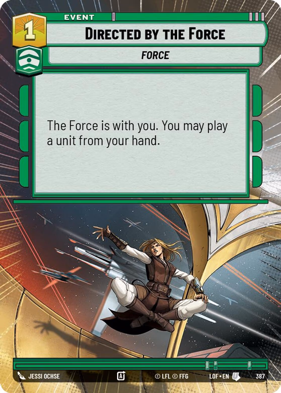 Directed by the Force LOF-387 Hyperspace Star Wars Unlimited card