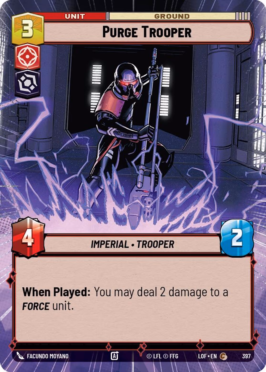 Purge Trooper LOF-397 Hyperspace Star Wars Unlimited card