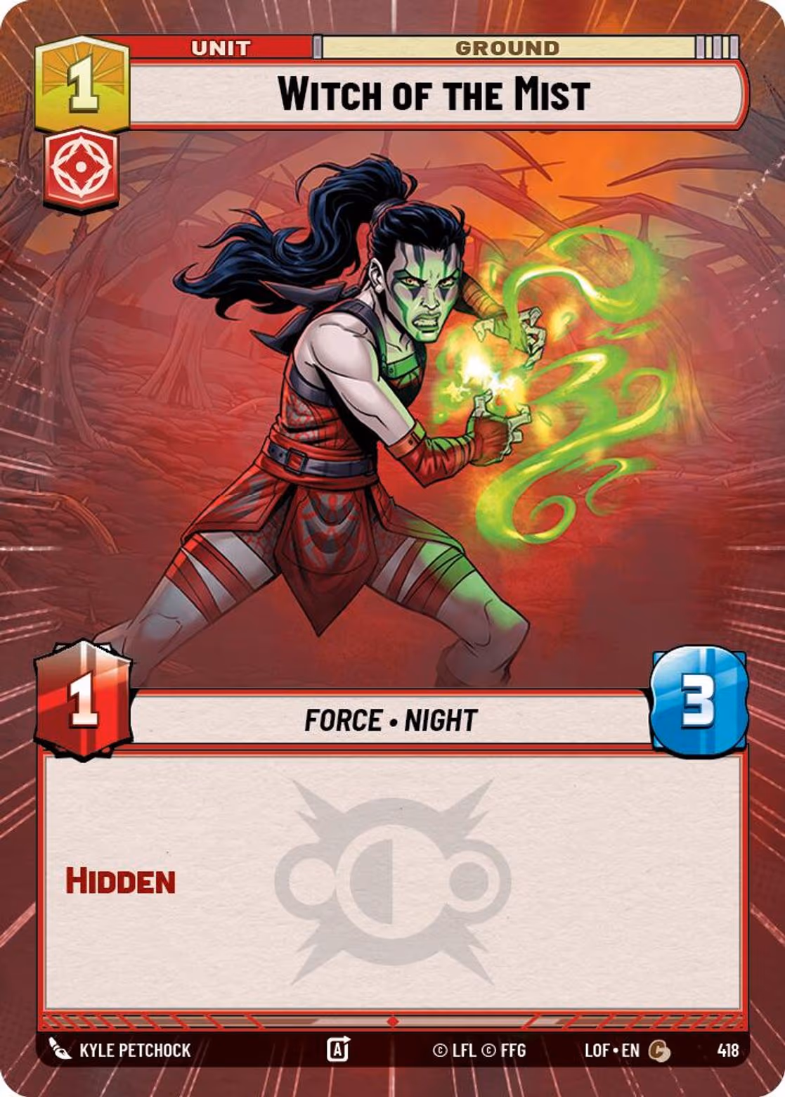 Witch of the Mist LOF-418 Hyperspace Star Wars Unlimited card