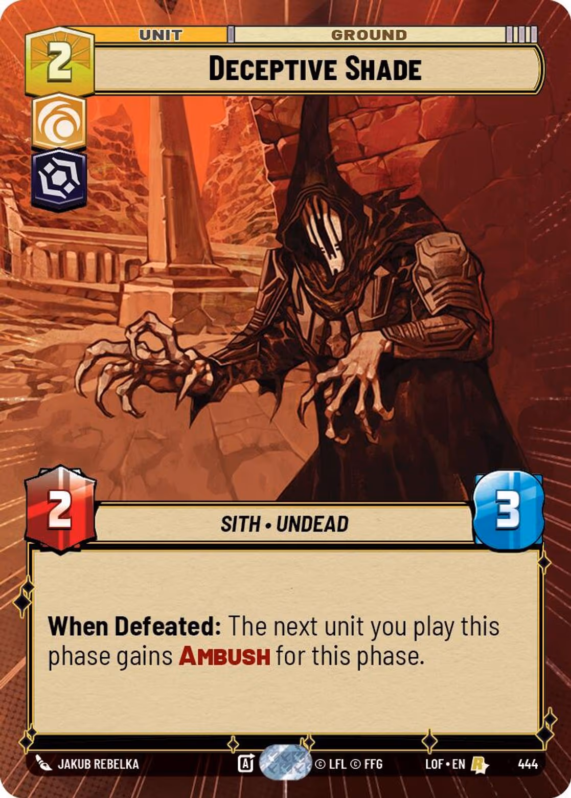 Deceptive Shade LOF-444 Hyperspace Star Wars Unlimited card