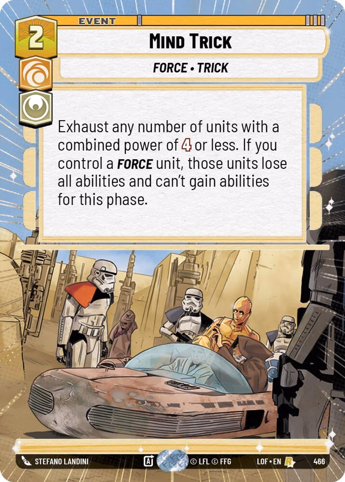 Mind Trick LOF-466 Hyperspace Star Wars Unlimited card