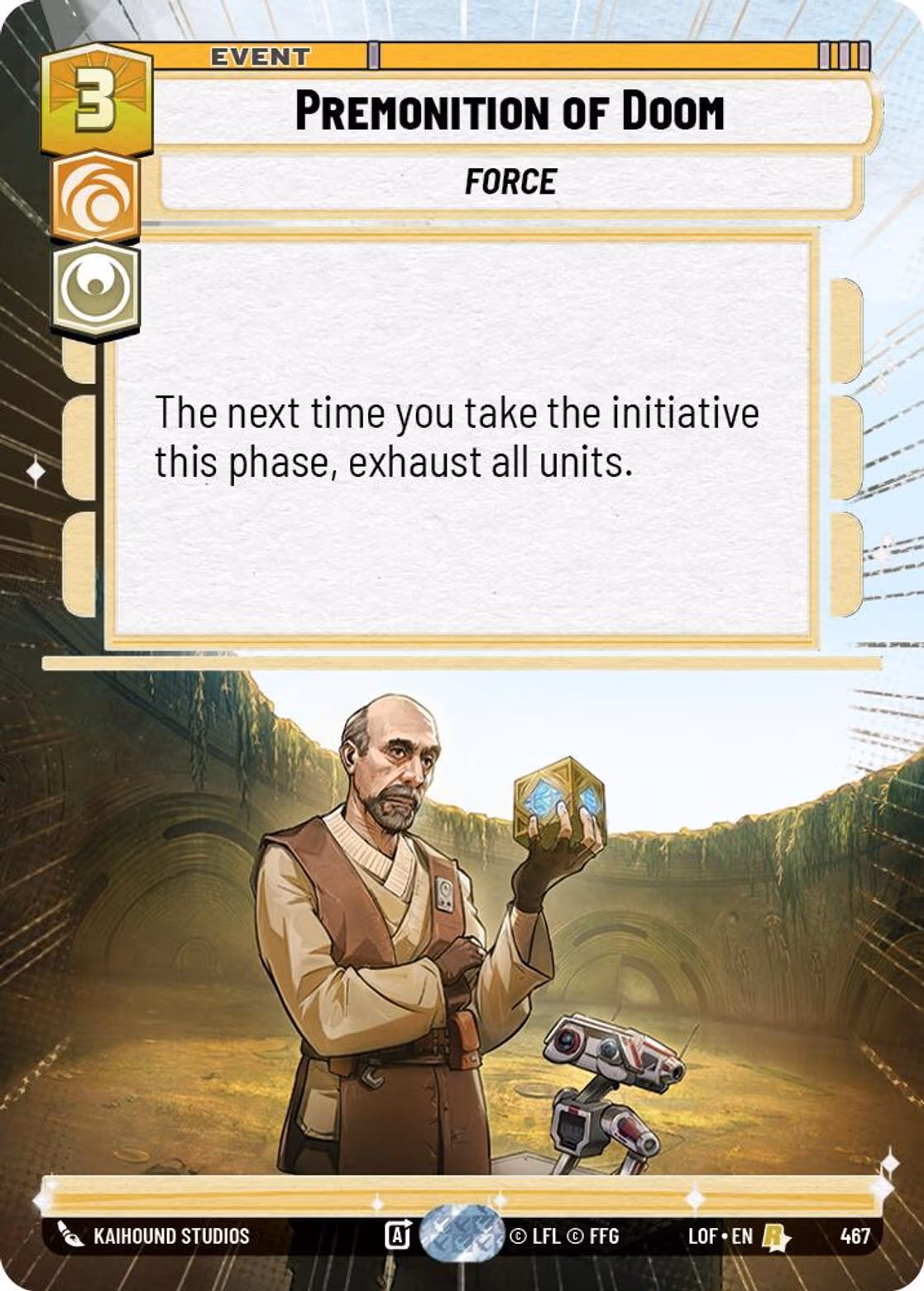 Premonition of Doom LOF-467 Hyperspace Star Wars Unlimited card