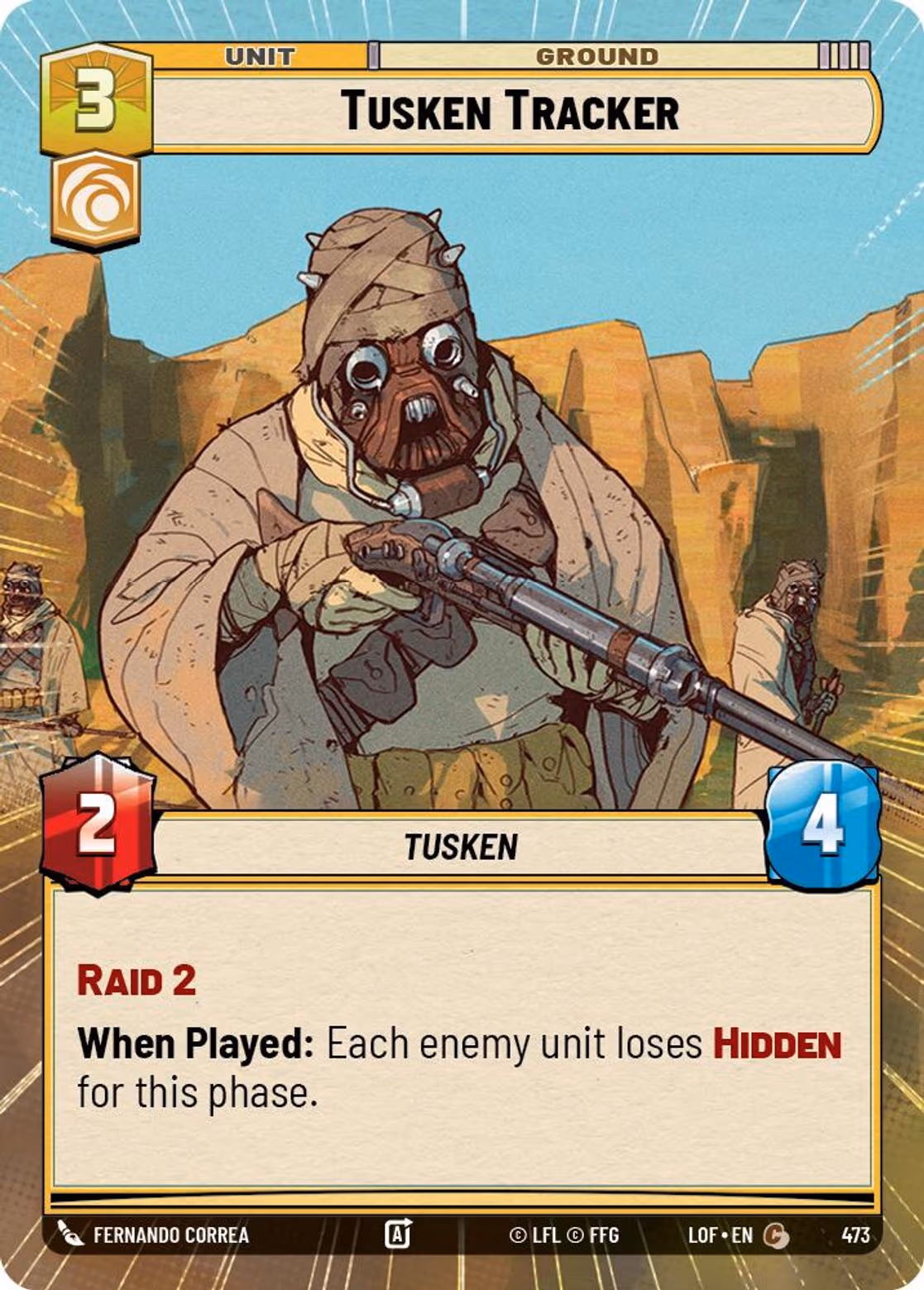 Tusken Tracker LOF-473 Hyperspace Star Wars Unlimited card