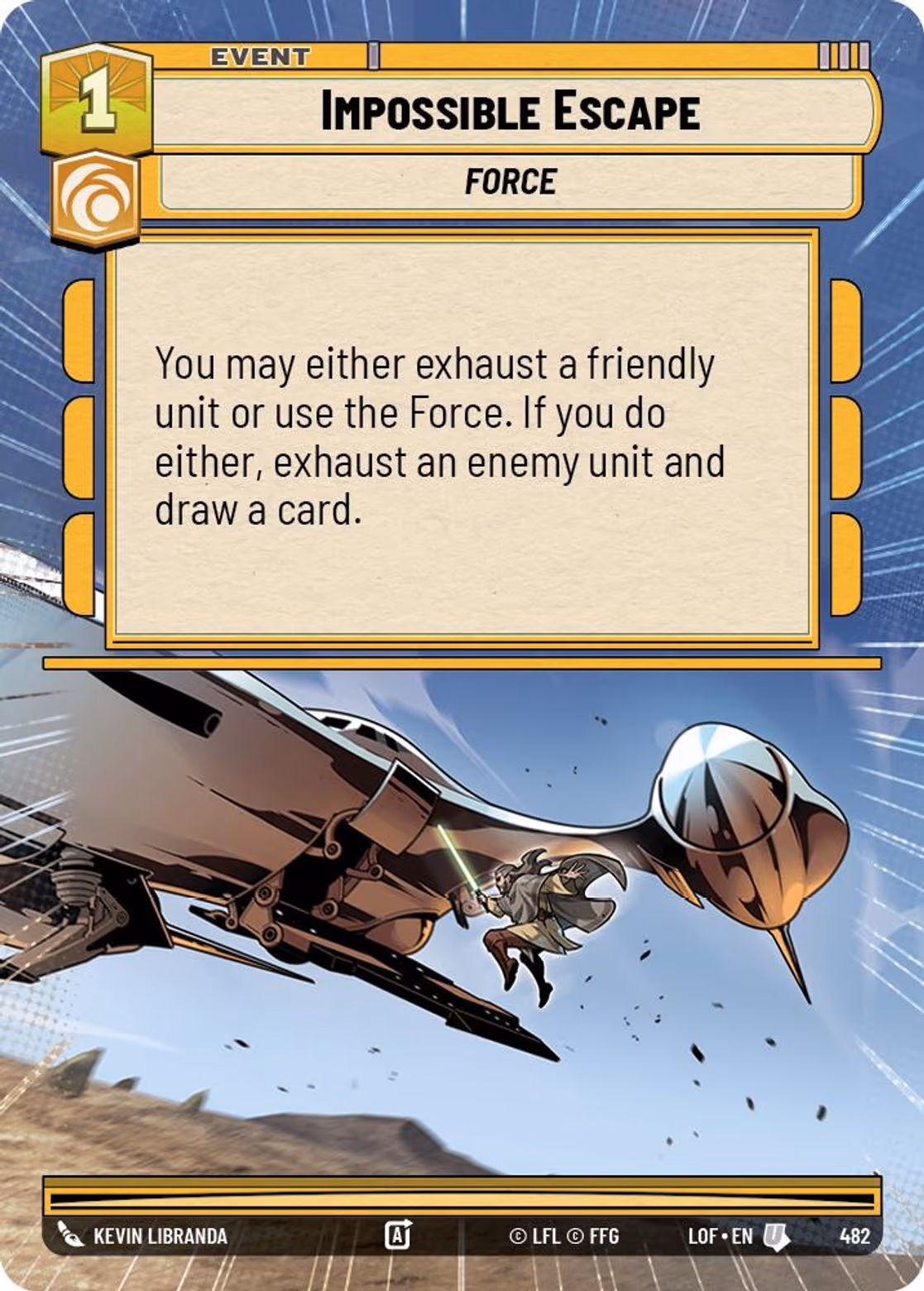Impossible Escape LOF-482 Hyperspace Star Wars Unlimited card