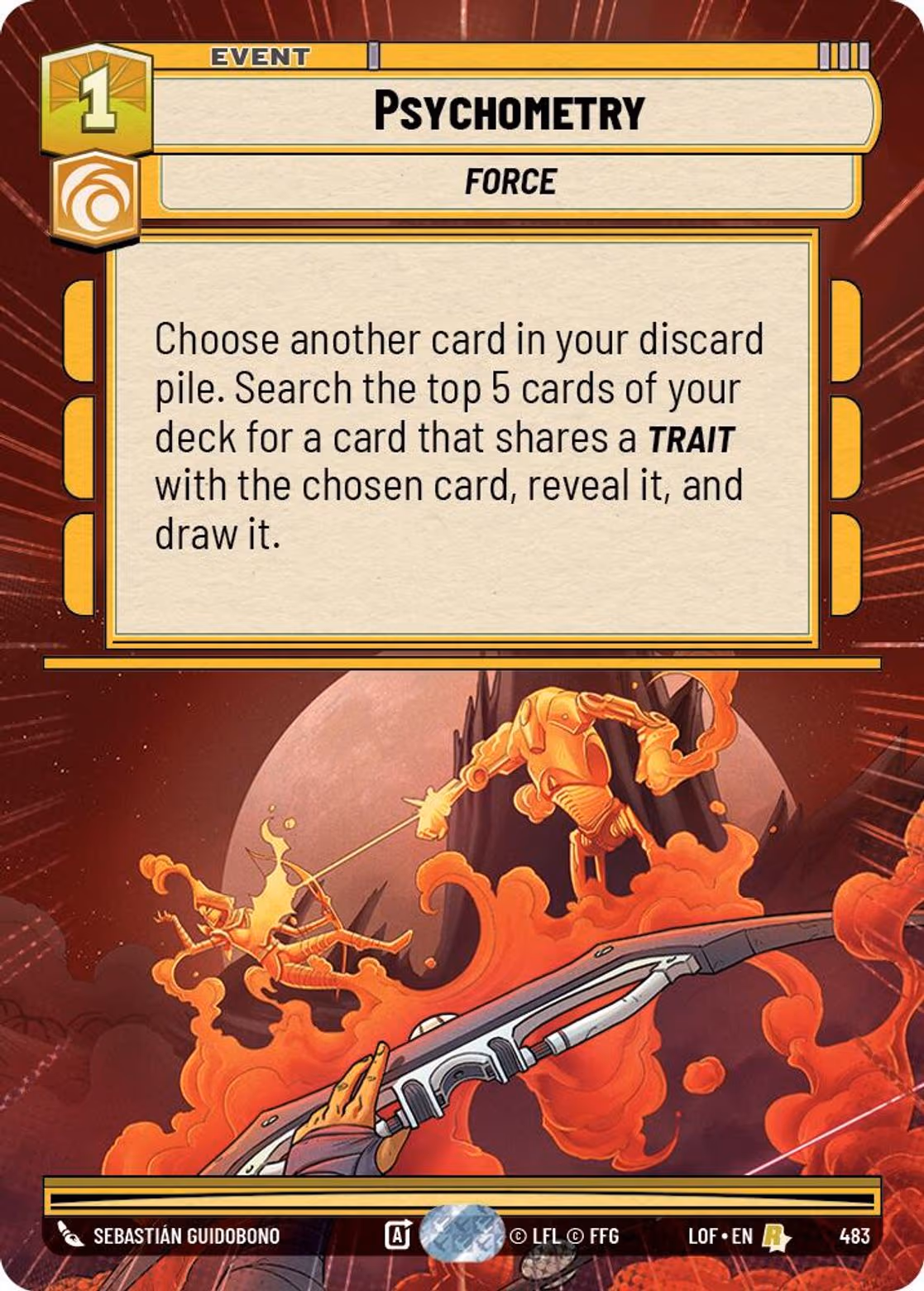 Psychometry LOF-483 Hyperspace Star Wars Unlimited card