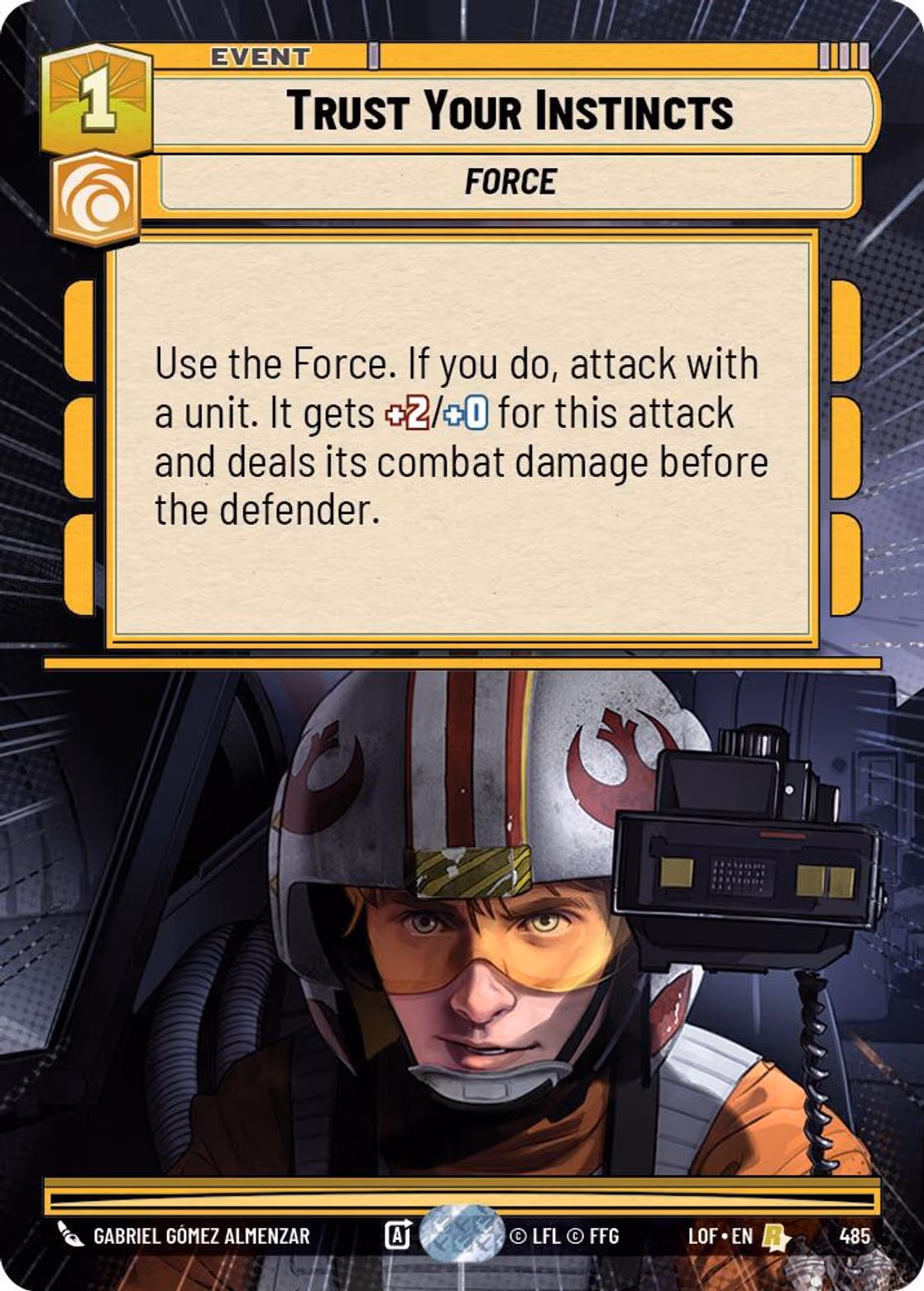 Trust Your Instincts LOF-485 Hyperspace Star Wars Unlimited card