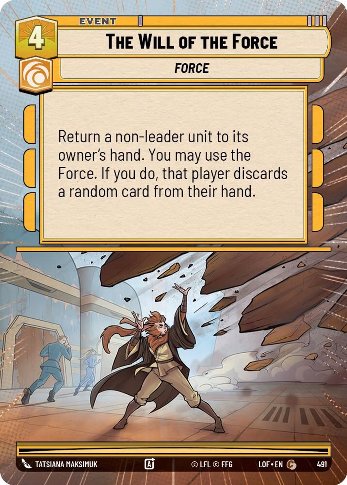 The Will of the Force LOF-491 Hyperspace Star Wars Unlimited card