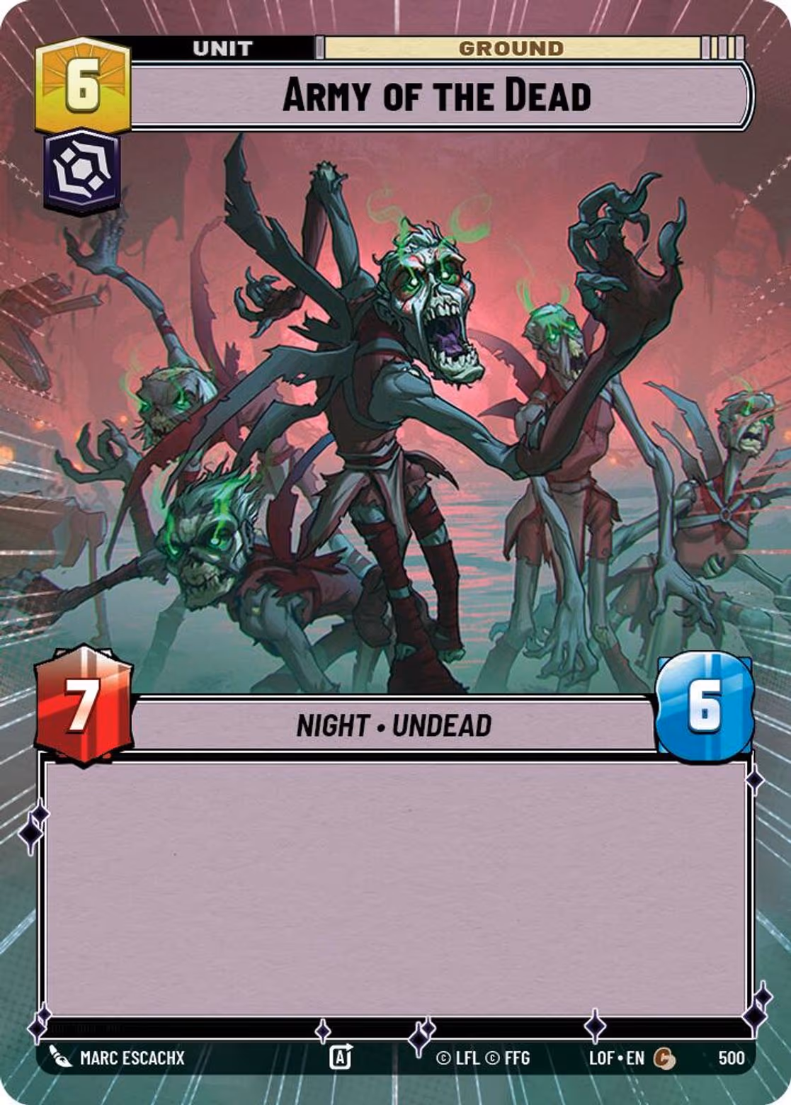 Army of the Dead LOF-500 Hyperspace Star Wars Unlimited card