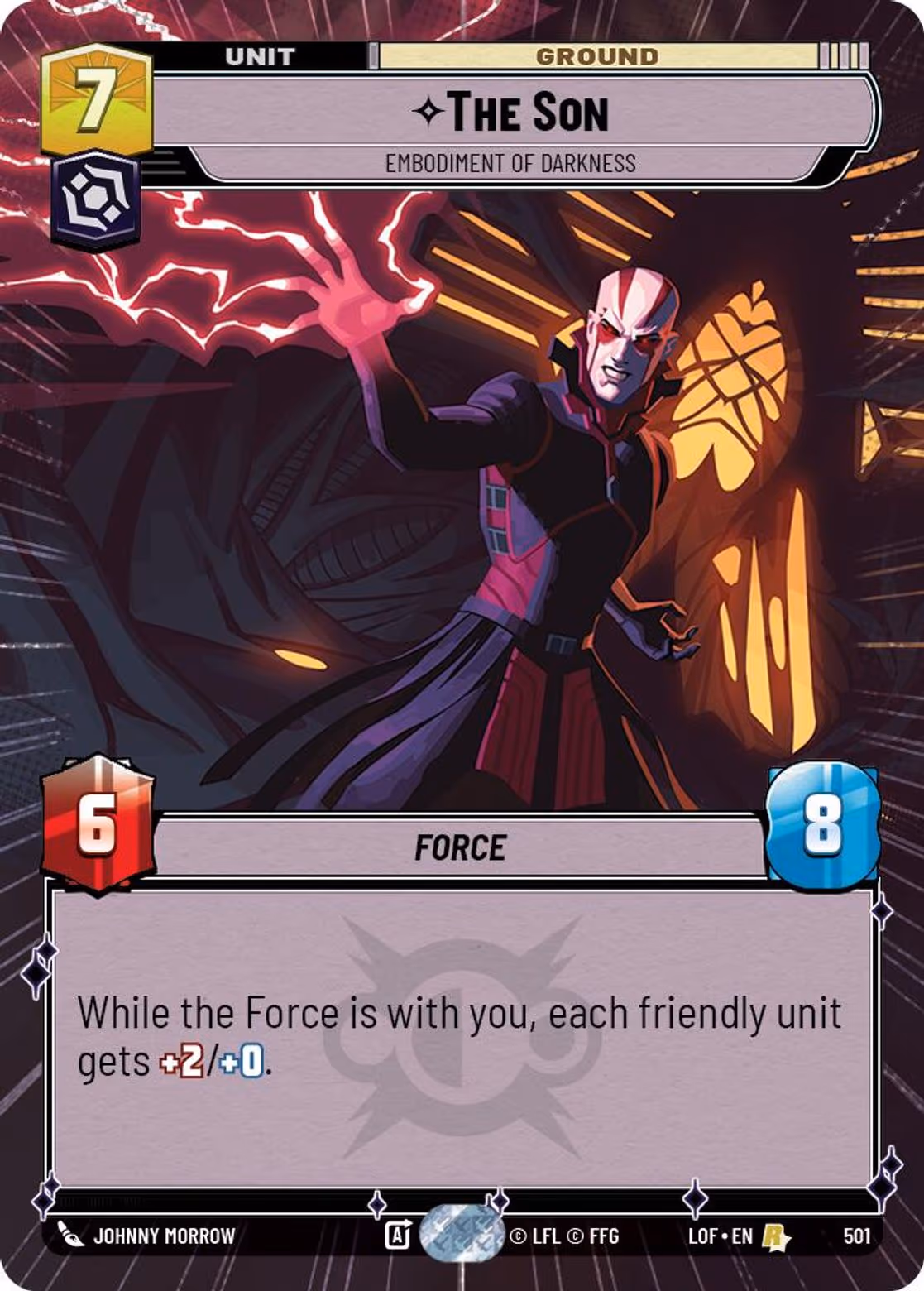 The Son - Embodiment of Darkness LOF-501 Hyperspace Star Wars Unlimited card