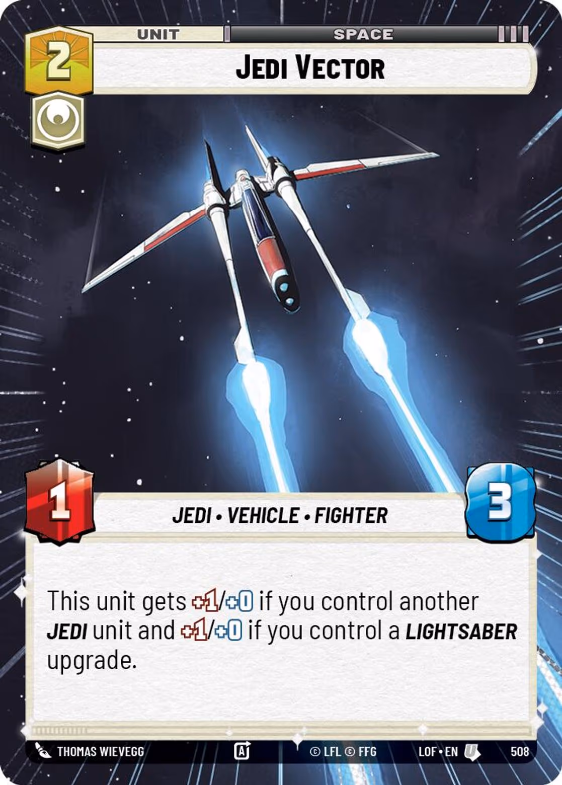 Jedi Vector LOF-508 Hyperspace Star Wars Unlimited card