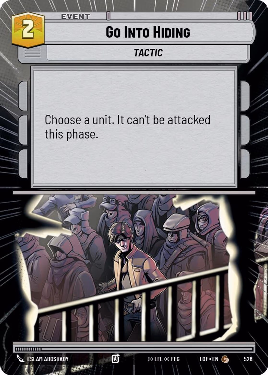 Go Into Hiding LOF-526 Hyperspace Star Wars Unlimited card