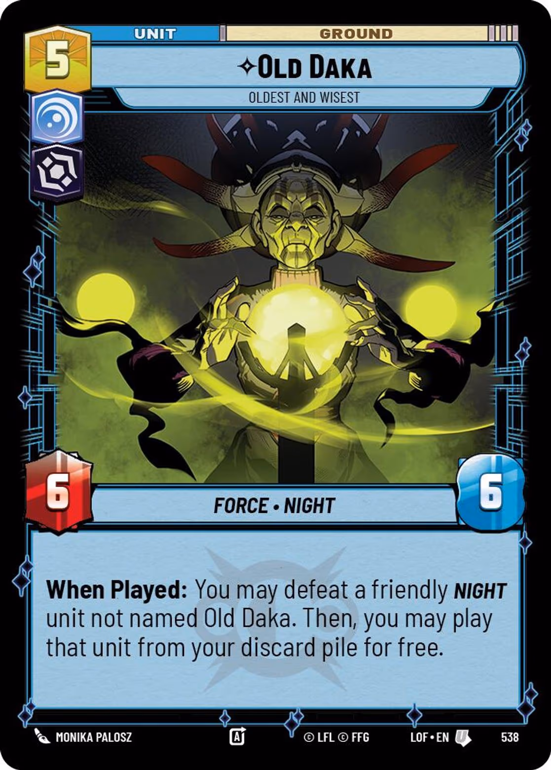 Old Daka - Oldest and Wisest LOF-538 Foil Star Wars Unlimited card
