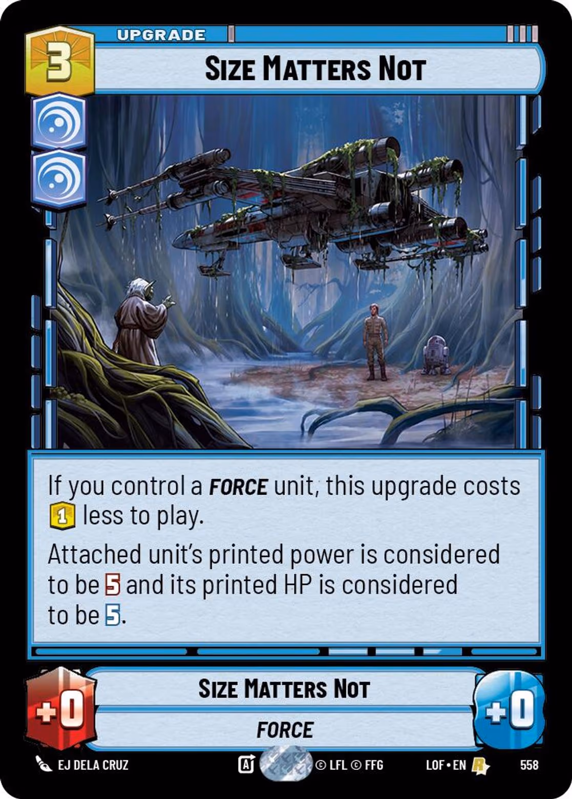 Size Matters Not LOF-558 Foil Star Wars Unlimited card