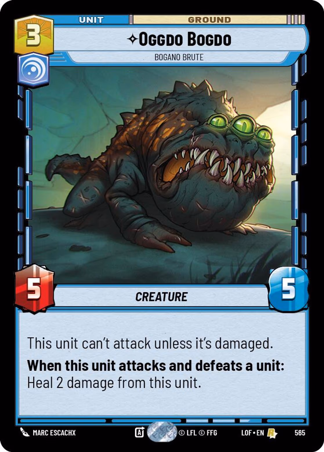 Oggdo Bogdo - Bogano Brute LOF-565 Foil Star Wars Unlimited card