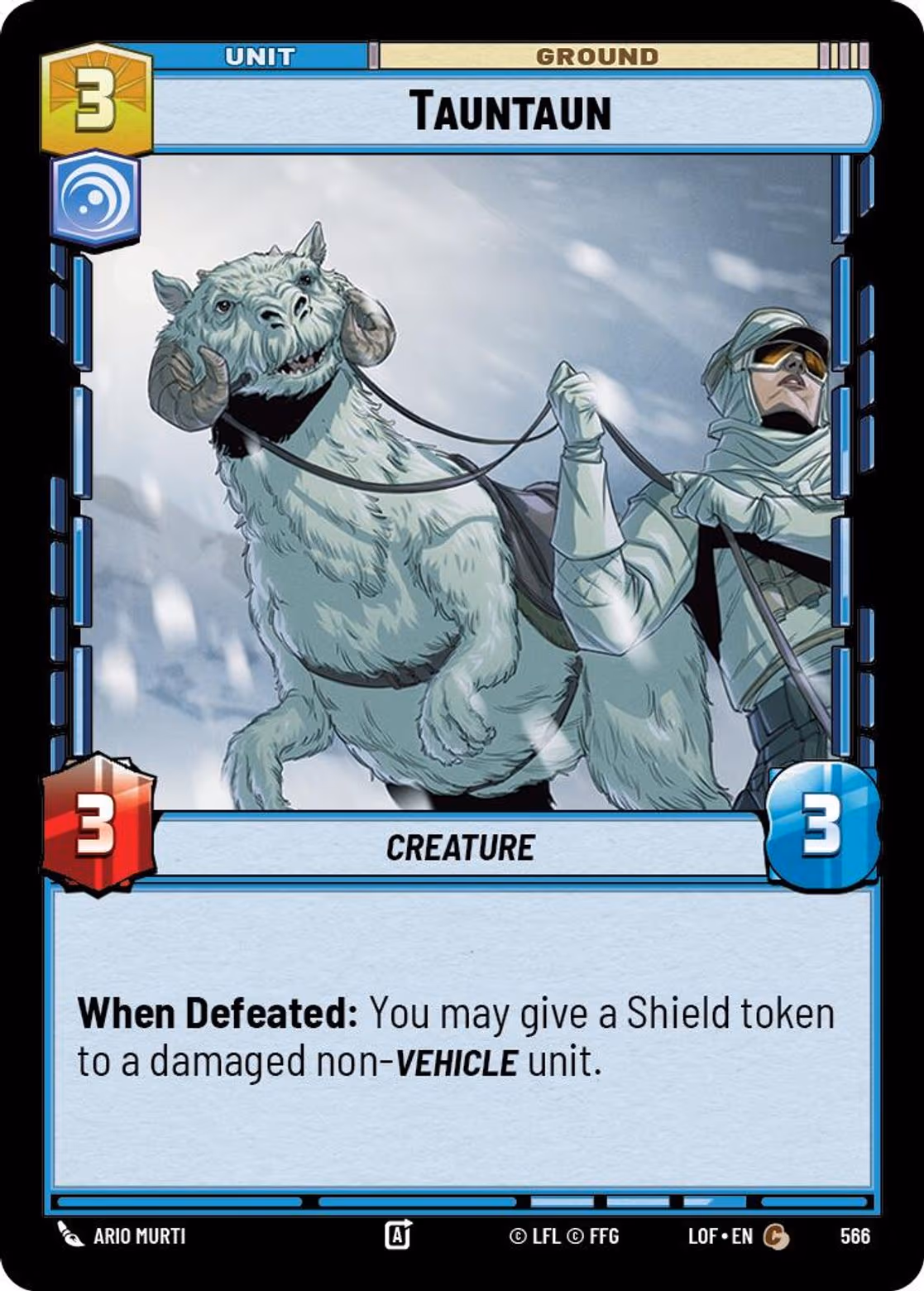 Tauntaun LOF-566 Foil Star Wars Unlimited card